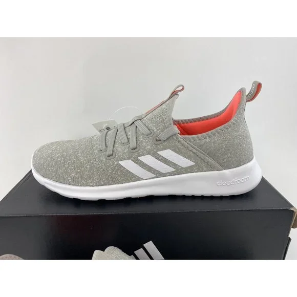 Adidas Cloudfoam Pure Metal Gray Women's Size 9.5 Sneakers Shoes Orange - Picture 5 of 12